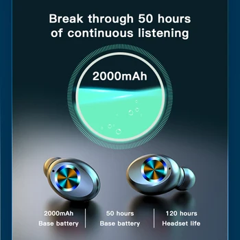 TWS 5.0 Bluetooth Kõrvaklapid Juhtmeta Kõrvaklapid 9D Hifi Stereo Sport Veekindel Juhtmeta Kõrvaklapid Mikrofoniga Peakomplekti