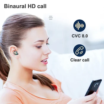Tws Bluetooth Kõrvaklapid 5.0 Traadita Sport Hasartmängude Müra Vähendamise Traadita Earbuds 2000mAh Power Bank Bluetooth-Peakomplekti