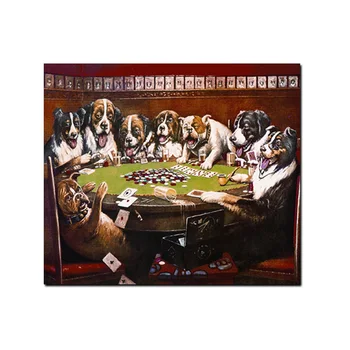 Täielik square puurida 5d diy diamond maali Naljakas Dogs Playing Poker Kaardid Diamond Tikandid müük,3d-cros-pistega), seina art, Z913
