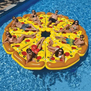 Täispuhutav Pizza Bassein Ujuk Vee Lõbus Suur Löök Suvel Rannas Ujumine Flaoty Pool Mänguasjad Lounge Parv Lapsed Täiskasvanud Ujumine