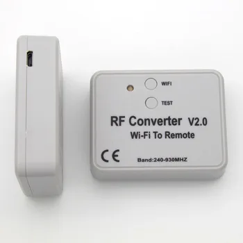 Universaalne RF converter WIFI kaugjuhtimispult 300-868mhz Android, IOS RF WIFI kaugjuhtimispult 433mhz 868mhz 330mhz 315mhz Chrom