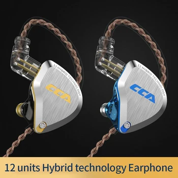 Uus CCA C12 Metallist Peakomplekt 5BA+1DD Hübriid 12Units HIFI Bass Earbuds In Ear Monitor Kõrvaklapid Müra Tühistamises Kõrvaklapid MS E10