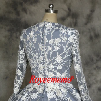 Uus disain kuulus Moslemi sulg pulm kleit, pikkade varrukatega pulm kleit custom made tehase hulgi hind pruudi kleit