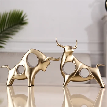 Vaik Käsitöö Loominguline Lehm Kaunistused Ox Figuriin Õnnelik Vaik Bull Käsitöö Uuringu Office Desktop Tabel Kaunistused Mood Kingitus