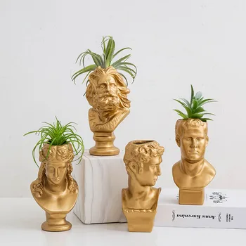 Vaik Vaas Kunstnik Kodu Kaunistamiseks Flower Pot Meik Harja Hoidja Ladustamise Kasti Pastakahoidja Euroopa Peaga Skulptuuri Mudeli Eskiis