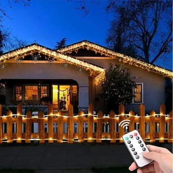 Väljas LED Ribad Tuled puldiga Toru Trossi Vanik Haldjas String Tuled Aia Tänava Kodu jõulukaunistused