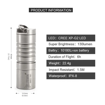 WUBEN LED Taskulamp USB Taskulamp Võtmehoidja 130LM Mini Cree LED Lamp koos Kaelakee Kaasaskantav Originaalne Disain Tõrvik G337