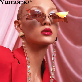 YUMOMO Uus Unikaalne Rimless Star Päikeseprillid Mood 2020 Luksus Brändi Disainer Kalle Ookeani Päikeseprillid Naistele, Meestele Tooni UV400