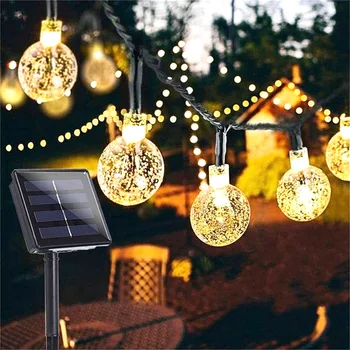 10/20/50 LED-Crystal ball 5M/10M Solar Lamp LED String Haldjas Tuled Päikese Vanikud Aed Jõulud Decor Väljas