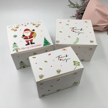 10TK Jõupaber Square xmas Dragees Candy Box Lill kinkekarbis Kook Kastid ja Pakendid Väike Karp