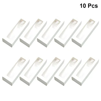 10tk Macaron PVC Lahtrid Selge Aknas Paber-Pakendi Karp Küpsise Konteinerid Kodu Magustoit Kauplus (Valge Paber, Väike)