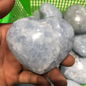 150g Looduslik kristall südame Käsitsi valmistatud celestite kvarts Kivid Tšakra Stone südame Tasakaalustamine Koguja Kristallid Reiki tervendav