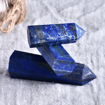 1TK Loomulik lapis lazuli kuusnurk Crystal Punkti Mineraal Ornament energesis Tervendav Võlukepp Kodu Kaunistamiseks DIY Kingitus