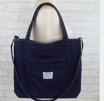 2019 Uued vabaaja slung lõuend naiste kott teksariidest kott shopping bag
