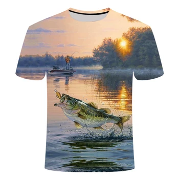 2020. aasta uus kalapüügi t-särk stiil casual Digitaalne kala 3D Print t-särk Meestele, Naistele tshirt Suvel Lühikesed Varrukad O-kaeluse Tops&Tees s-6xl