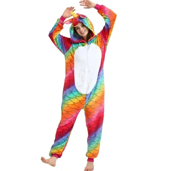 2020 Uute Loomade Pajama Komplekti Unisex Täiskasvanud Naiste Pyjama Ükssarvik Pidžaama Pidžaama Christmas Homewear Kapuutsiga Panda Koala Tiiger