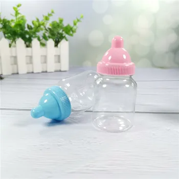 24tk läbipaistvast Plastikust Beebi Lutt Pudel Candy Box Baby Shower Ristimine Kasuks Kastid Ristimine Beebi Sünnipäeva Kingitused