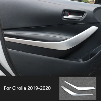 2tk ABS Silver Chrome Auto Sise Ees Ukse Taga Kaas Sisekujundus ukselingi Kate Sisekujundus Toyota Corolla 2019 2020