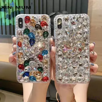 3D Telefoni puhul Jaoks Huawei Honor 10 9 8 8X 9X 8A Pro P9 P10 Lite Plus Mate 30 G9 DIY Rhinestone Kristall Teemant Armastus Jewelled