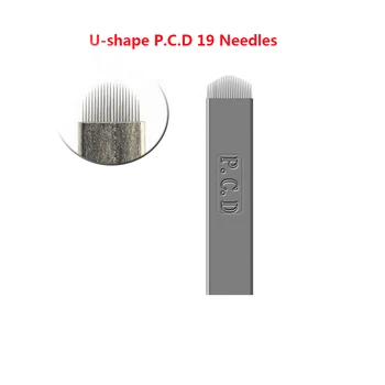 500 Tk PCD 12/14/12U/14U/19U Pin-Alaline Meik Kulmu Tätoveering Mikro Tera Nõelad Microblading Pen Masin