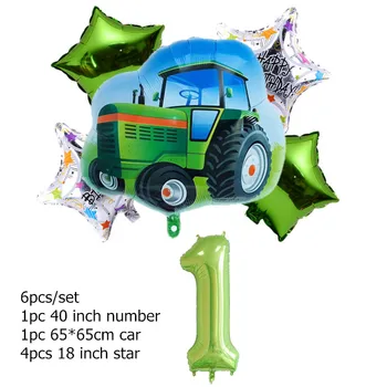 6tk Traktori Foolium Õhupallid 40 Tolline Mitu Õhupalli Talu Buldooser Auto Sünnipäeva Teenetemärkide Lapsed Mänguasjad Baby Shower Tarvikud