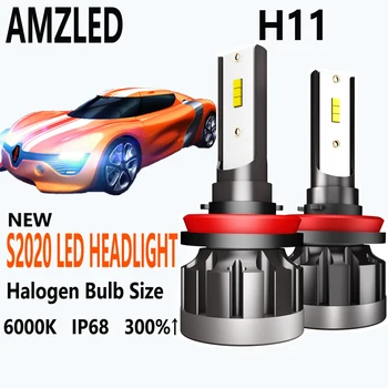 AMZLED H11 H8 H9 LED Auto Esitulede Pirnid 12000lm Per Komplekt 6000K 72W Valge Auto tuled Veekindel IP67 LED Pirn S2020 udutuled HI