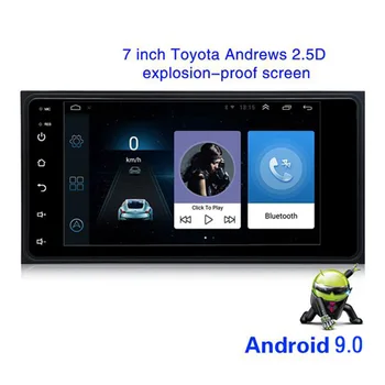 Android 9.0 2Din autoraadio Stereo 7 Tolline Mahtuvuslik Vajutage Sn High Definition Gps Navigation, Bluetooth Toyota