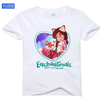 Armas t-särgid tüdrukutele Enchantimals T-Särk Mood Väikelapse Beebi 2020. Aasta Suvel Riided, Laste Riided Lastele Kostüüm Väikelapse Top