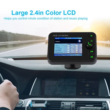 Auto DAB Raadio Digitaalne Vastuvõtja Bluetooth, FM-Saatja Kit MCX Antenn +autolaadija+Kandur DAB-Tuuner Mini PEP Dekodeerimine Raadiod