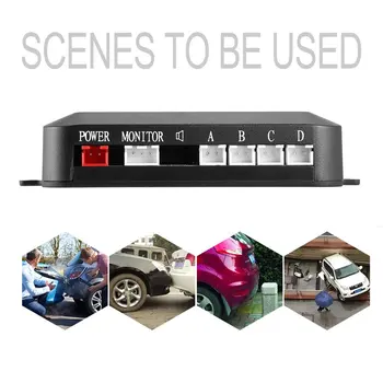 Auto Parkimine Tulede Süsteem koos 3 Ultraheli Andur, mis käsitleb ELI Plaat Raami LED-Pöördega Radar Sõiduki Euroopa numbrimärk Raam