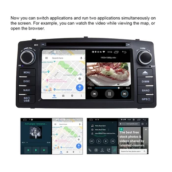AutoRadio 2Din Android 10 Car Multimedia Stereo-Raadio Mängija, GPS Navigatsiooni Toyota Corolla E120 MAAILMALE F3 2000-2006 DVD CarPlay