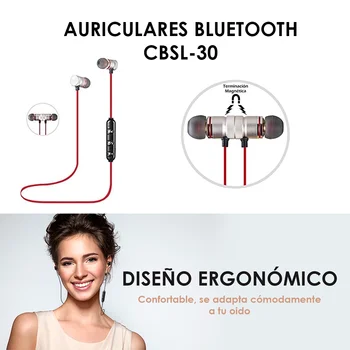 CBSL30 Bluetooth-peakomplekti, sisseehitatud mikrofon, Super kerge, sport, magnetilise sulgemise, transpordi mugavust, kohandatav