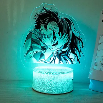Demon Slayer Kimetsu No Yaiba Anime Öö Valgust Home Decor 3D LED Nightlamp 3d Akrüül Laua Kerge Kamado Tanjirou Nezuko