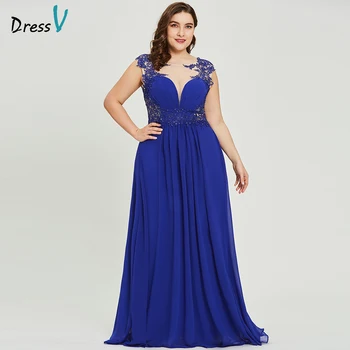 Dressv tume sinine pluss suurus õhtukleit elegantne kühvel kaela kork varrukad pulmapidu ametliku kleit rida õhtukleidid