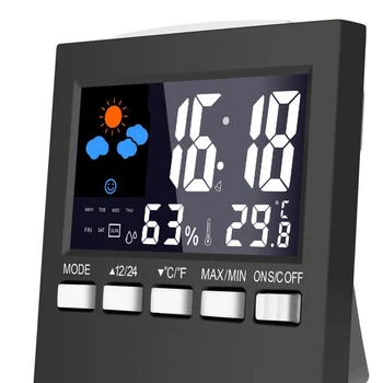 Electric Desktop Äratuse Värviline LCD Ekraan Heli Backlight Control Digitaalne Kell, Kuupäev, Kellaaeg Kalender Laua Vaadata