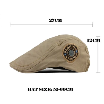 [FLB] Uus Sügis Puuvilla Baretid Mütsid Meeste Vabaaja Saavutas Mütsid grid tikandid Baretid Mütsid Casquette ühise Põllumajanduspoliitika Mees Barett Visiir F511