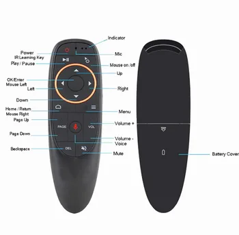 G10 Õhu Hiirt, puldiga 2.4 GHz hääljuhtimine Traadita Google Mikrofon USB-Vastuvõtja, Güro-Sensor AI Fr Smart Android TV BOX