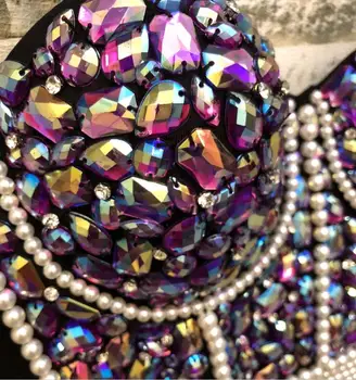 Gorgeous Rhinestone Rant Bustier Pärlid Diamond Push Up ööklubi Bralette Naiste Rinnahoidja Kärbitud Top Vest Pluss Suurus