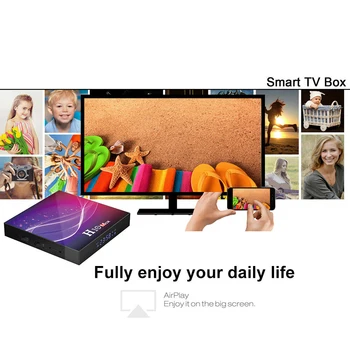 H10 Smart TV box MAX 4GB+64GB Android 10.0 TV Box HDMI-Set-top box Quad Core HD Media Player, WIFI 2.4 G
