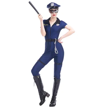 Halloween Purim Täiskasvanud Seksikas Pidu Kostüümid Naine Ohvitser Politsei Kostüüm Ühtne Kombekas Naistele