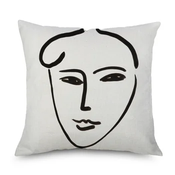 Henri Matisse Art Maali Portree padjakatted on Lihtne Joon Joonis Dekoratiivsed Voodipesu ja Polüester padjapüür Diivan Deocr