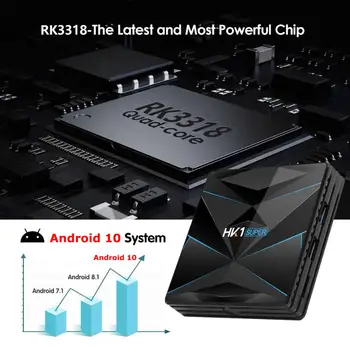 HK1 Super 10 Android TV BOX Rockchip RK3318 4GB RAM 128G ROM USB 3.0 2.4 G/5G WIFI Dual BT4.0 HDR 4K 3D Set Top Box Media Player