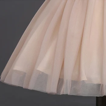 JaneyGao 2019 Mood Flower Girl Kleidid Pulmapidu Elegantne Šampanja Kleit Tülli Kleit tikandiga Pits Appliques