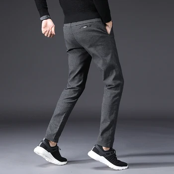 Jantour 2020. aasta Uus Meeste Püksid Sirge Slim fit Vabaaja Püksid Suured Puuvill Mood Meeste Äri Ülikond Püksid isane must-Hall