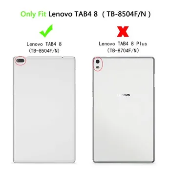 Juhul Lenovo Tab 4 8 -, TBC-8504x Naha puhul smart Cover Lenovo TAB4 8 TB-8504F TB-8504 TB-8504N tablett Flip Case Cover
