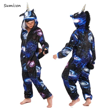 Kigurumi Dinosaurus Pidžaama Laste Sleepwear Poisid Tüdrukud Lapsed Onesies Loomade Tunked Panda Ükssarvik Talvel Homewear