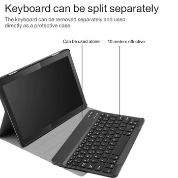 Klaviatuuri puhul Lenovo Tab M10 TB-X605F TB-X605L Eemaldatav Eemaldatav PU Nahk Bluetooth Klaviatuuri Kate