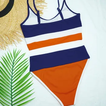 Kolmnurga uued Brasiilia Supelrõivad Triibuline Venitada Bikinis Seksikas Naiste Ujumistrikoo Kõrge Vöökoht Sale Biquinis Päitsed ujumispüksid