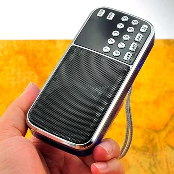 L-088 Mini MP3-Pleieri Kõlar koos LED-Välklamp Automaatne Skaneerimine FM-Raadio Vastuvõtja Toetab TF/SD/USB