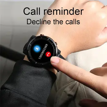 L15 Smart Watch Meeste LED valgus EKG PPG Südame Löögisagedus, vererõhk Täielik puuteekraan, mis IP68 Veekindel Multiple Sport Smartwatch